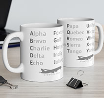 Learn the Phonetic Alphabet quick and easy on your Coffee Mug Collection by CrewCity on http://www.etsy.com