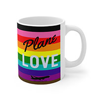 Just PLANE Pride Love Coffee Mug Collection by CrewCity on http://www.etsy.com
