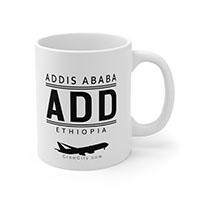 ADD Addis Ababa Ethiopia IATA Worldwide Airport Codes Coffee Mug Collection by CrewCity on http://www.etsy.com