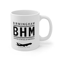 BHM Birmingham Alabama USA IATA Worldwide Airport Codes Coffee Mug Collection by CrewCity on http://www.etsy.com