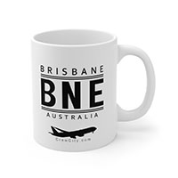BNE Brisbane Australia IATA Worldwide Airport Codes Coffee Mug Collection by CrewCity on http://www.etsy.com