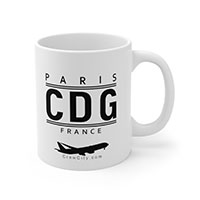 CDG Paris France IATA Worldwide Airport Codes Coffee Mug Collection by CrewCity on http://www.etsy.com