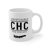 CHC Christchurch New Zealand IATA Worldwide Airport Codes Coffee Mug Collection by CrewCity on http://www.etsy.com