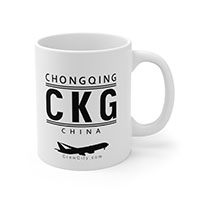 CKG Chongqing China IATA Worldwide Airport Codes Coffee Mug Collection by CrewCity on http://www.etsy.com