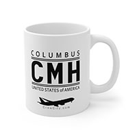CMH Columbus Ohio USA IATA Worldwide Airport Codes Coffee Mug Collection by CrewCity on http://www.etsy.com