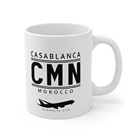 CMN Casablanca Morocco IATA Worldwide Airport Codes Coffee Mug Collection by CrewCity on http://www.etsy.com