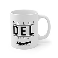 DEL Delhi India IATA Worldwide Airport Codes Coffee Mug Collection by CrewCity on http://www.etsy.com