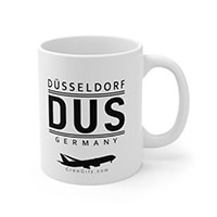 DUS Dusseldorf Germany IATA Worldwide Airport Codes Coffee Mug Collection by CrewCity on http://www.etsy.com