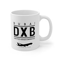 DXB Dubai United Arab Emirates IATA Worldwide Airport Codes Coffee Mug Collection by CrewCity on http://www.etsy.com