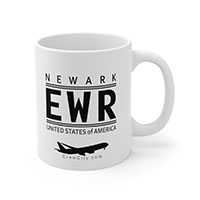 EWR Newark New Jersey USA IATA Worldwide Airport Codes Coffee Mug Collection by CrewCity on http://www.etsy.com