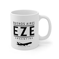 EZE Buenos Aires Argentina IATA Worldwide Airport Codes Coffee Mug Collection by CrewCity on http://www.etsy.com