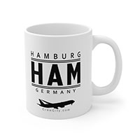 HAM Hamburg Germany IATA Worldwide Airport Codes Coffee Mug Collection by CrewCity on http://www.etsy.com