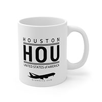 HOU Houston Texas USA IATA Worldwide Airport Codes Coffee Mug Collection by CrewCity on http://www.etsy.com