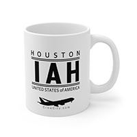 IAH Houston Texas USA IATA Worldwide Airport Codes Coffee Mug Collection by CrewCity on http://www.etsy.com