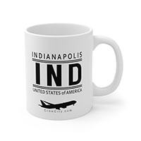 IND Indianapolis Indiana USA IATA Worldwide Airport Codes Coffee Mug Collection by CrewCity on http://www.etsy.com