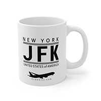 JFK New York New York USA IATA Worldwide Airport Codes Coffee Mug Collection by CrewCity on http://www.etsy.com