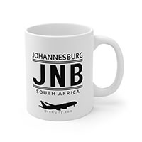 JNB Johannesburg South Africa IATA Worldwide Airport Codes Coffee Mug Collection by CrewCity on http://www.etsy.com