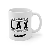 LAX Los Angeles California USA IATA Worldwide Airport Codes Coffee Mug Collection by CrewCity on http://www.etsy.com