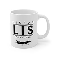 LIS Lisbon Portugal IATA Worldwide Airport Codes Coffee Mug Collection by CrewCity on http://www.etsy.com