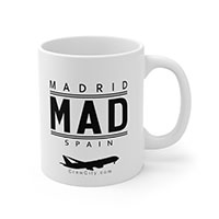 MAD Madrid Spain IATA Worldwide Airport Codes Coffee Mug Collection by CrewCity on http://www.etsy.com