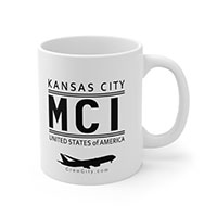 MCI Kansas City Missouri USA IATA Worldwide Airport Codes Coffee Mug Collection by CrewCity on http://www.etsy.com