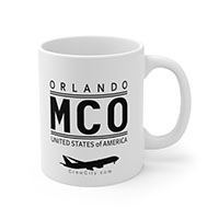 MCO Orlando Florida USA IATA Worldwide Airport Codes Coffee Mug Collection by CrewCity on http://www.etsy.com