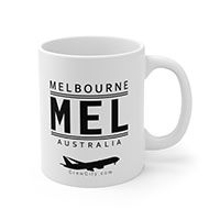 MEL Melbourne Australia IATA Worldwide Airport Codes Coffee Mug Collection by CrewCity on http://www.etsy.com