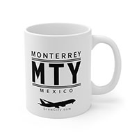 MTY Monterrey Mexico IATA Worldwide Airport Codes Coffee Mug Collection by CrewCity on http://www.etsy.com