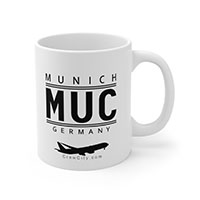 MUC Munich Germany IATA Worldwide Airport Codes Coffee Mug Collection by CrewCity on http://www.etsy.com