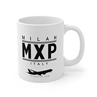 MXP Milan Italy IATA Worldwide Airport Codes Coffee Mug Collection by CrewCity on http://www.etsy.com