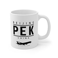 PEK Beijing China IATA Worldwide Airport Codes Coffee Mug Collection by CrewCity on http://www.etsy.com