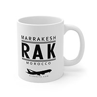 RAK Marrakesh Morocco IATA Worldwide Airport Codes Coffee Mug Collection by CrewCity on http://www.etsy.com
