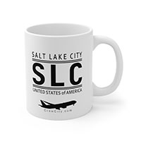 SLC Salt Lake City Utah USA IATA Worldwide Airport Codes Coffee Mug Collection by CrewCity on http://www.etsy.com