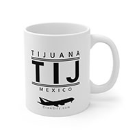 TIJ Tijuana Mexico IATA Worldwide Airport Codes Coffee Mug Collection by CrewCity on http://www.etsy.com