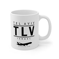 TLV Tel Aviv Israel IATA Worldwide Airport Codes Coffee Mug Collection by CrewCity on http://www.etsy.com