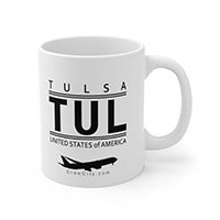 TUL Tulsa Oklahoma USA IATA Worldwide Airport Codes Coffee Mug Collection by CrewCity on http://www.etsy.com