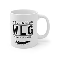 WLG Wellington New Zealand IATA Worldwide Airport Codes Coffee Mug Collection by CrewCity on http://www.etsy.com