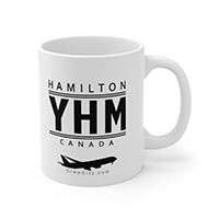 YHM Hamilton Ontario CANADA IATA Worldwide Airport Codes Coffee Mug Collection by CrewCity on http://www.etsy.com