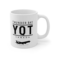YQT Thunder Bay Ontario CANADA IATA Worldwide Airport Codes Coffee Mug Collection by CrewCity on http://www.etsy.com