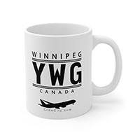 YWG Winnipeg Manitoba CANADA IATA Worldwide Airport Codes Coffee Mug Collection by CrewCity on http://www.etsy.com