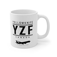 YZF Yellowknife Northwest Territories CANADA IATA Worldwide Airport Codes Coffee Mug Collection by CrewCity on http://www.etsy.com